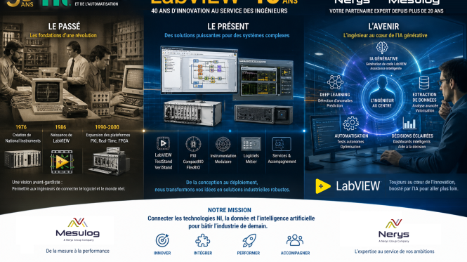 50 ans de NI, 40 ans de LabVIEW, 25 ans de MESULOG &amp; NERYS : l’histoire d’une révolution technologique…